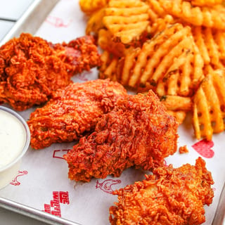 HOT Honey Wings and Waffle Fries