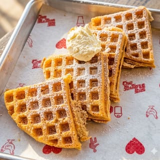 Waffle topped w/ whipped butter