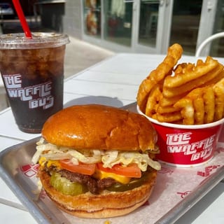 Cheeseburger, Fries, Drink