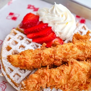 Jumbo Chicken Tenders and Waffles